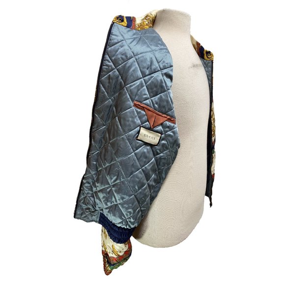 (NWT) 100% Authentic Gucci Men's Multicolor Bomber Jacket Size 54 - Picture 9 of 16